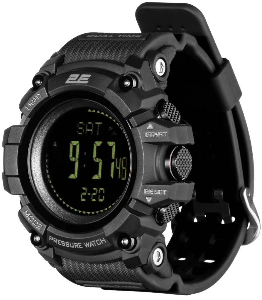 2E Tactical Armor GT Black Tactical Watch with Compass and Pedometer