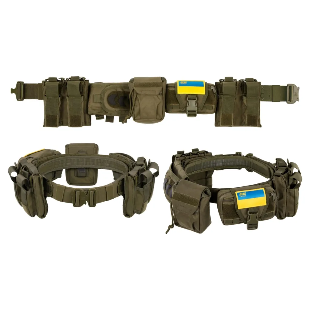 2E Tactical Тактический ремень с 5-ю подсумками, зелёный