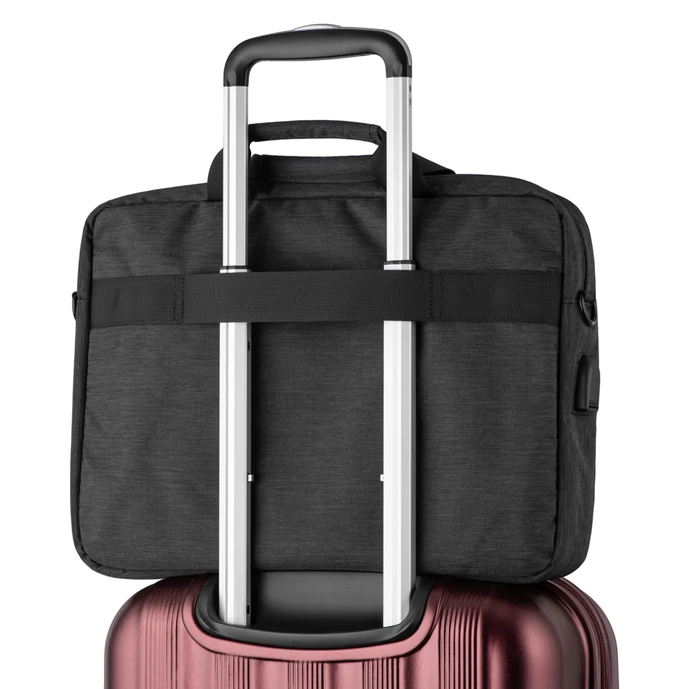 2E Laptop Bag 16″, CrossSquares, Black