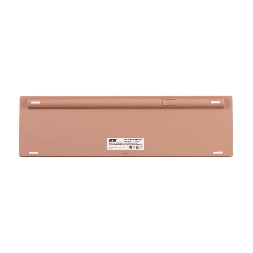 Клавиатура ножничная 2E KS270 109key, WL/BT, EN/UK, розово-белый