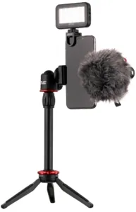 Мікрофон з триподом для мобільних пристроїв 2Е MM011 Vlog KIT, 3.5mm