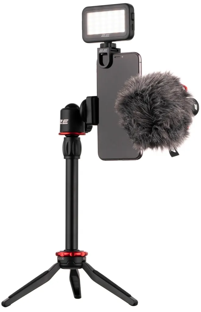 Мікрофон з триподом для мобільних пристроїв 2Е MM011 Vlog KIT, 3.5mm