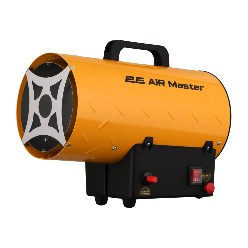 2E Fan Heater gas PowerHeat G15, 15kW, 150m sq, 420m cubic/h, IPX4, yellow