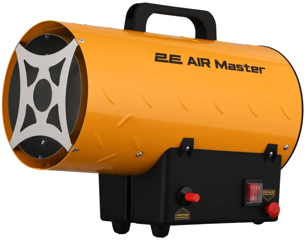 2E Fan Heater gas PowerHeat G15, 15kW, 150m sq, 420m cubic/h, IPX4, yellow