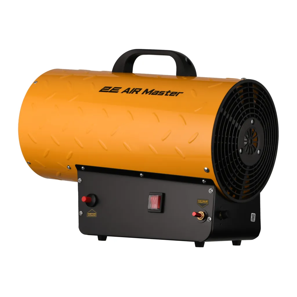 2E Fan Heater gas PowerHeat G30, 30kW, 300m sq, 750m cubic/h, IPX4, yellow