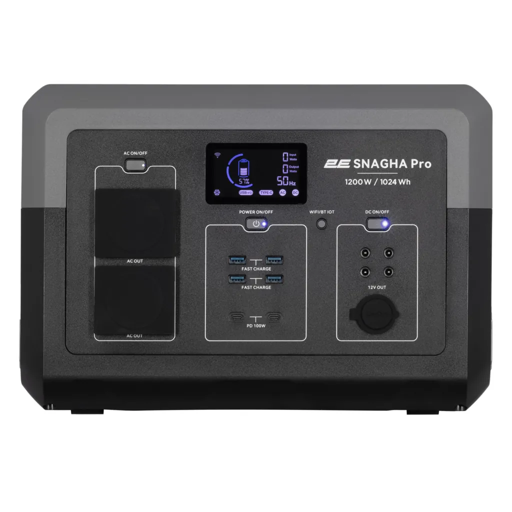Портативная электростанция 2Е Snagha PRO, 1200 Вт, 1024 Вт/ч, WiFi/BT, быстрая зарядка