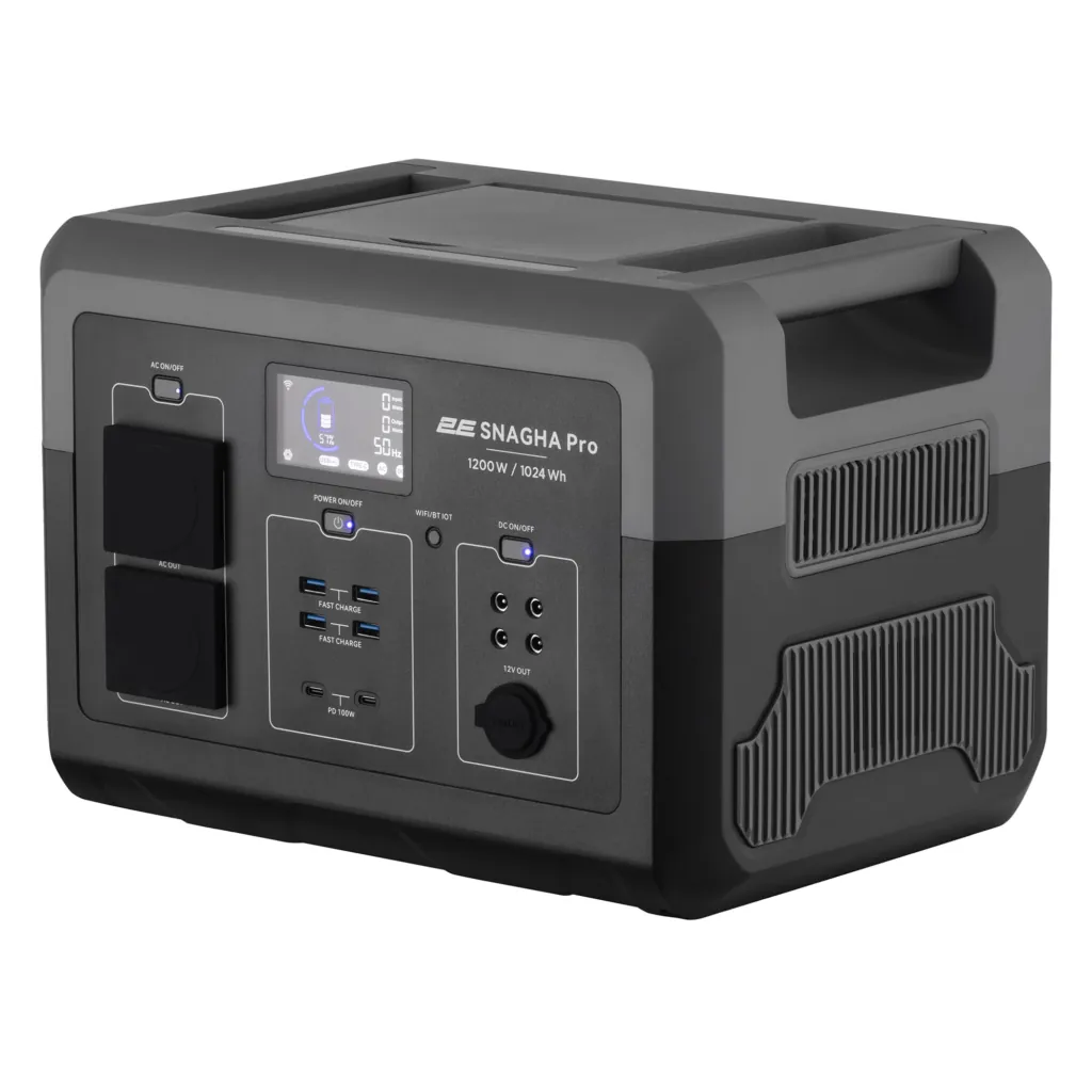 Портативная электростанция 2Е Snagha PRO, 1200 Вт, 1024 Вт/ч, WiFi/BT, быстрая зарядка