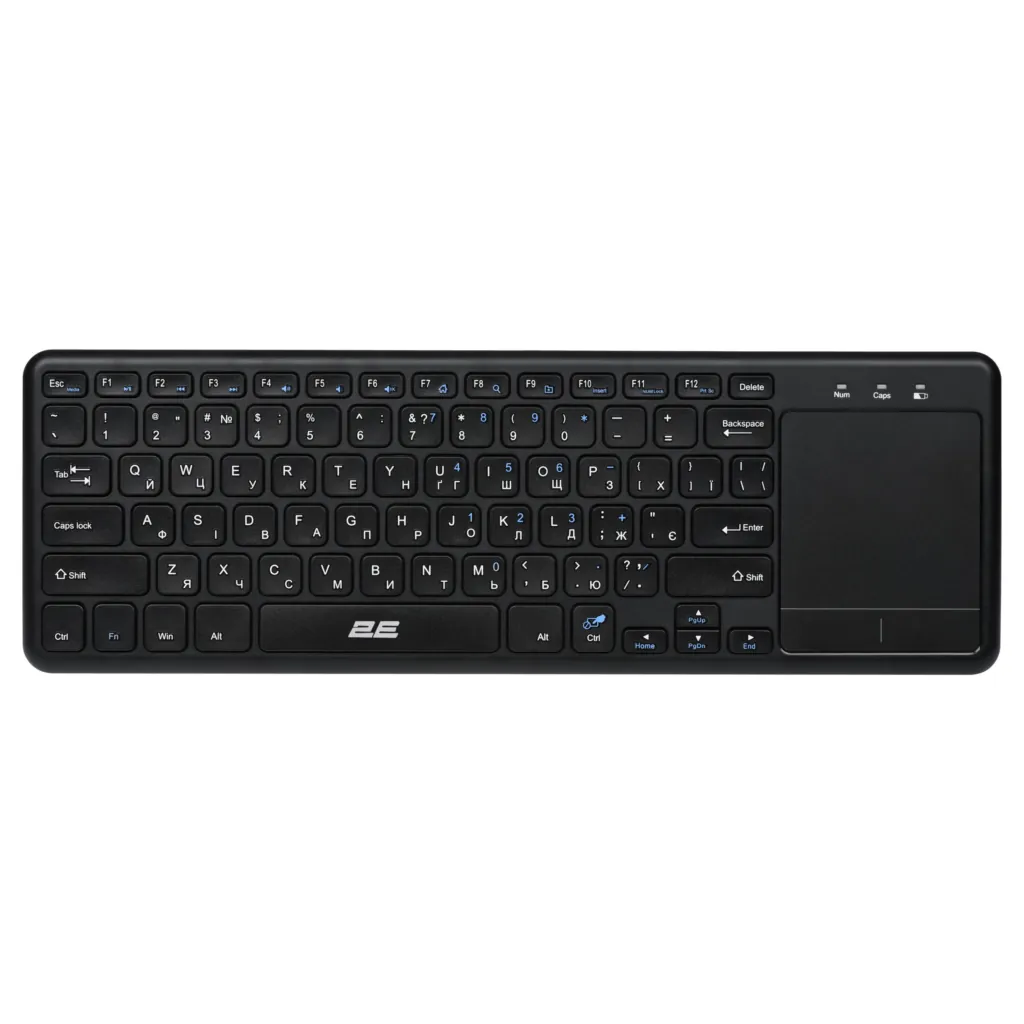 Клавіатура ножнична 2E KT100 78key, WL, EN/UK, чорний