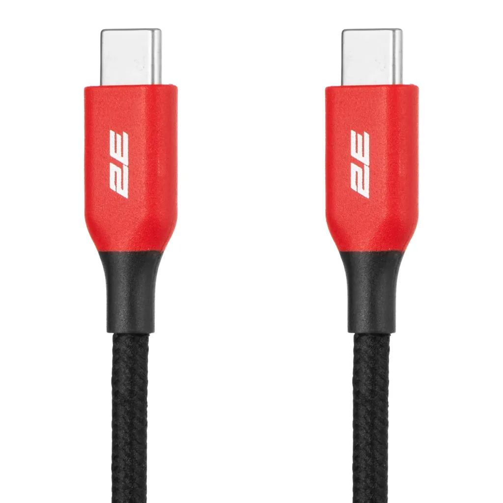 Кабель 2E USB-C — USB-C 100W 1м black