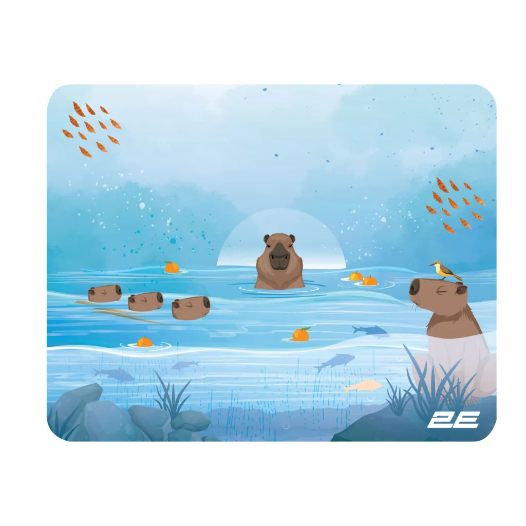 2E Mouse Pad CAPYBARRA, S(250x200x2mm), blue
