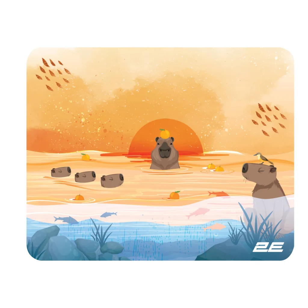 2E Mouse Pad CAPYBARRA, S(250x200x2mm), yellow