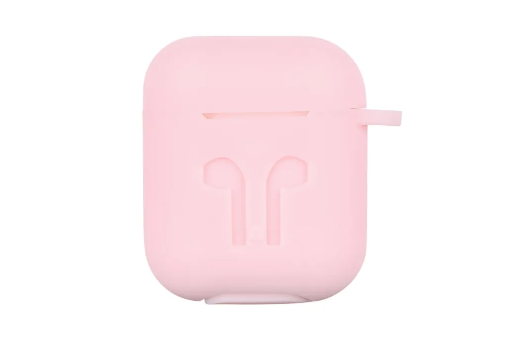 Чехол 2Е для AirPods (Gen 1-2, 2016-2019), Pure Color Silicone Imprint (3.0mm), розовый светлый