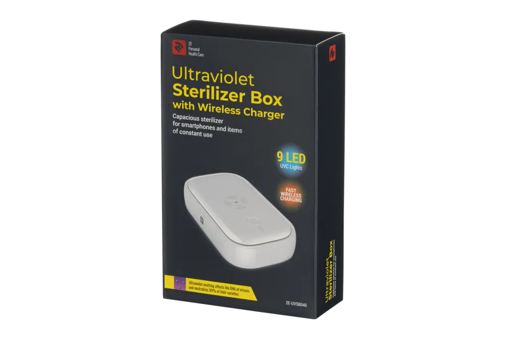 UV sterilizer with wireless charger 2E UVSB040, Qi