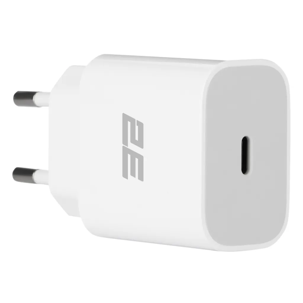 2E Wall Charger 20W USB-C PD, white