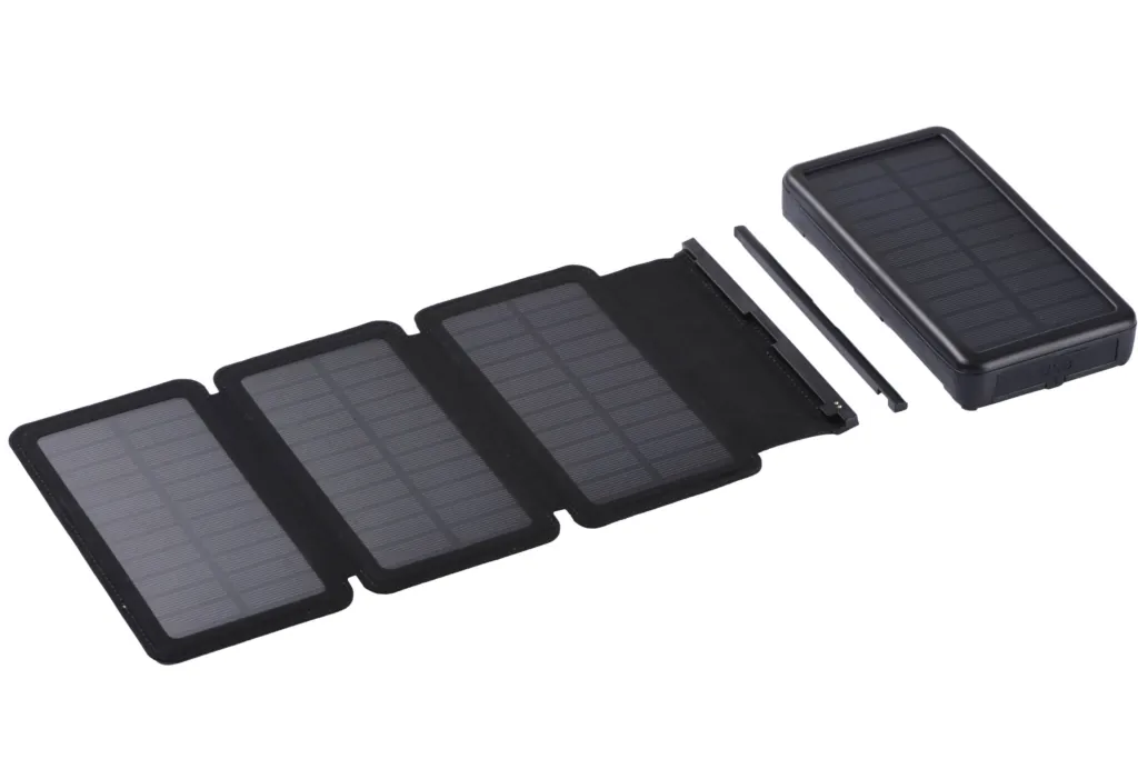 2E Power Bank Solar 20000mAh Black