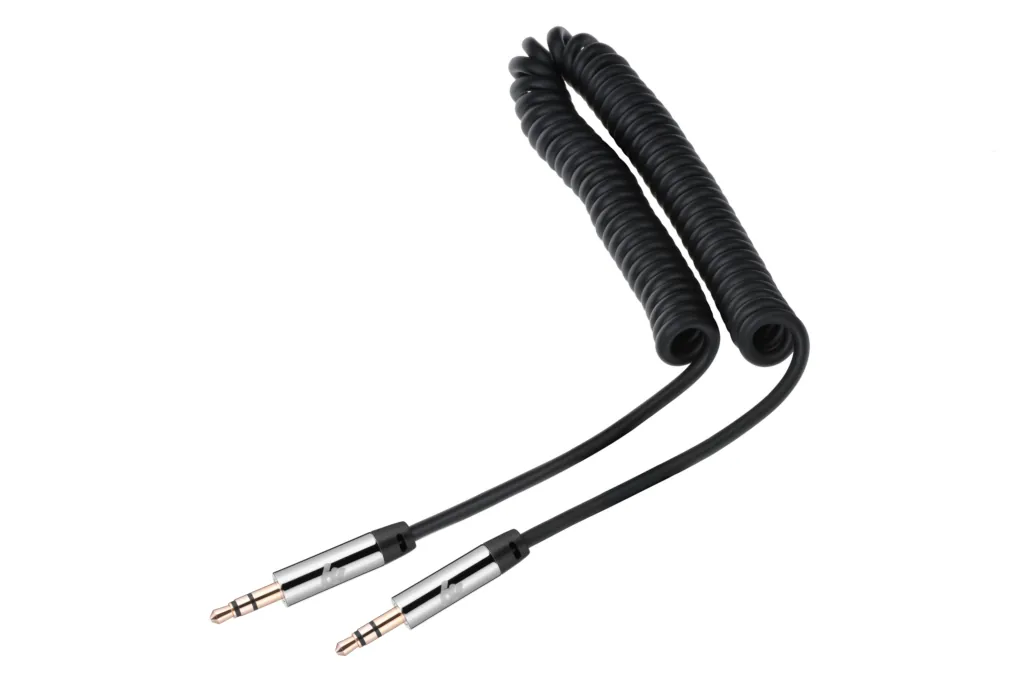 Кабель 2E аудио jack 3.5mm-M Coiled 1.8м Black