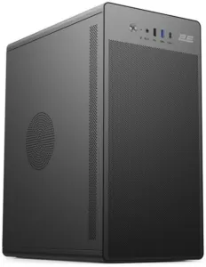 2E-V285B-400, PC case 2E Credo V285B-400 with PSU 2E ATX400, 1xUSB3.0, 1х USB 2.0, 1xUSB Type-C, 1x120mm, VGA 300mm, mATX, black