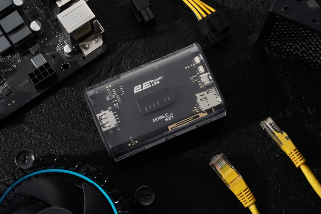 Мобільний маршрутизатор 2E PowerLink (MiFi-5) LTE, Wi-Fi4, 1xUSB, 1xType-C, 5000мА•год чорний
