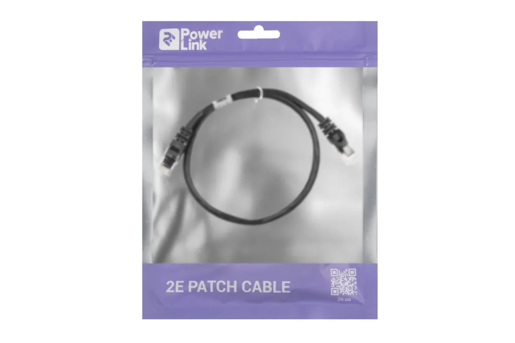 2E Cat 5e, UTP, RJ45, 26AWG ,7/0.16 CCA, 0.50m, PVC, Black