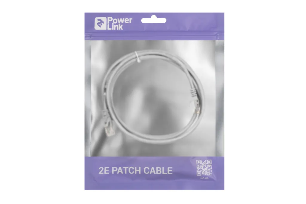 Patch Cable 2E Cat 5e, UTP, RJ45, 26AWG, 7/0.16 CCA, 2.00 m, PVC, Grey