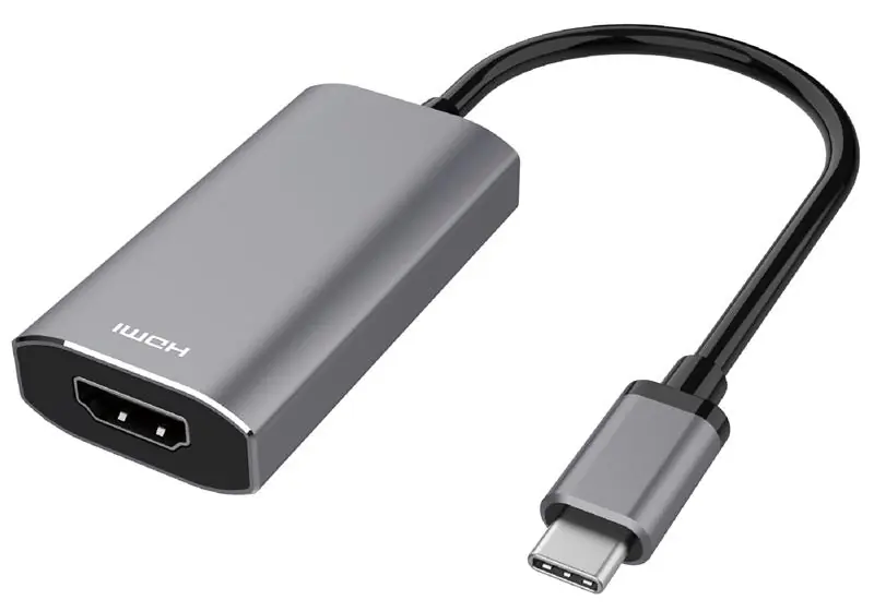 2E Адаптер USB-C > HDMI 2.1, 0.21м, серый