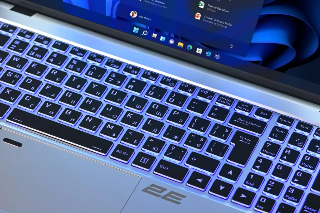 2E Ноутбук Complex Pro 15.6″ FHD IPS AG, Intel i5-1240P, 32GB, F1024GB, UMA, Win11P, сріблястий