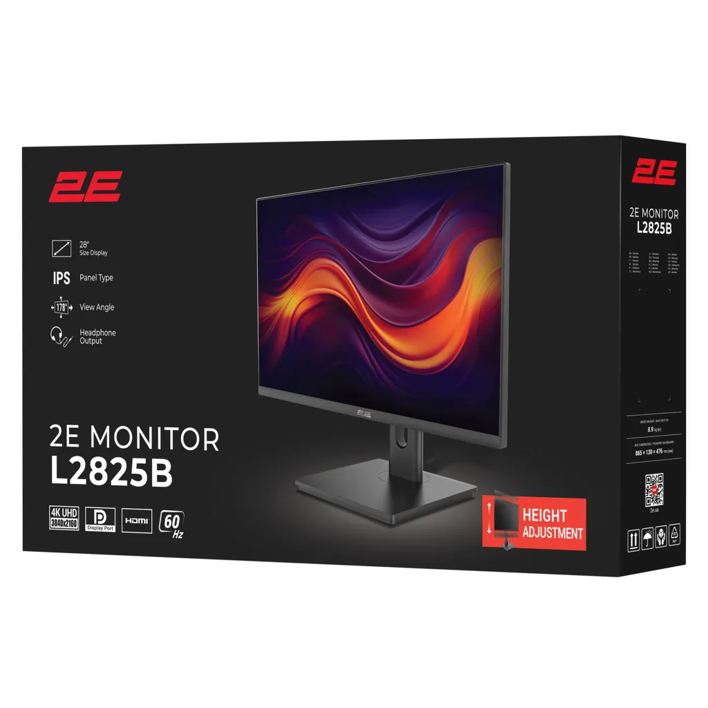 Monitor 2E 28″ L2825B 2xHDMI, DP, IPS, 84%NTSC, 3840×2160, HAS