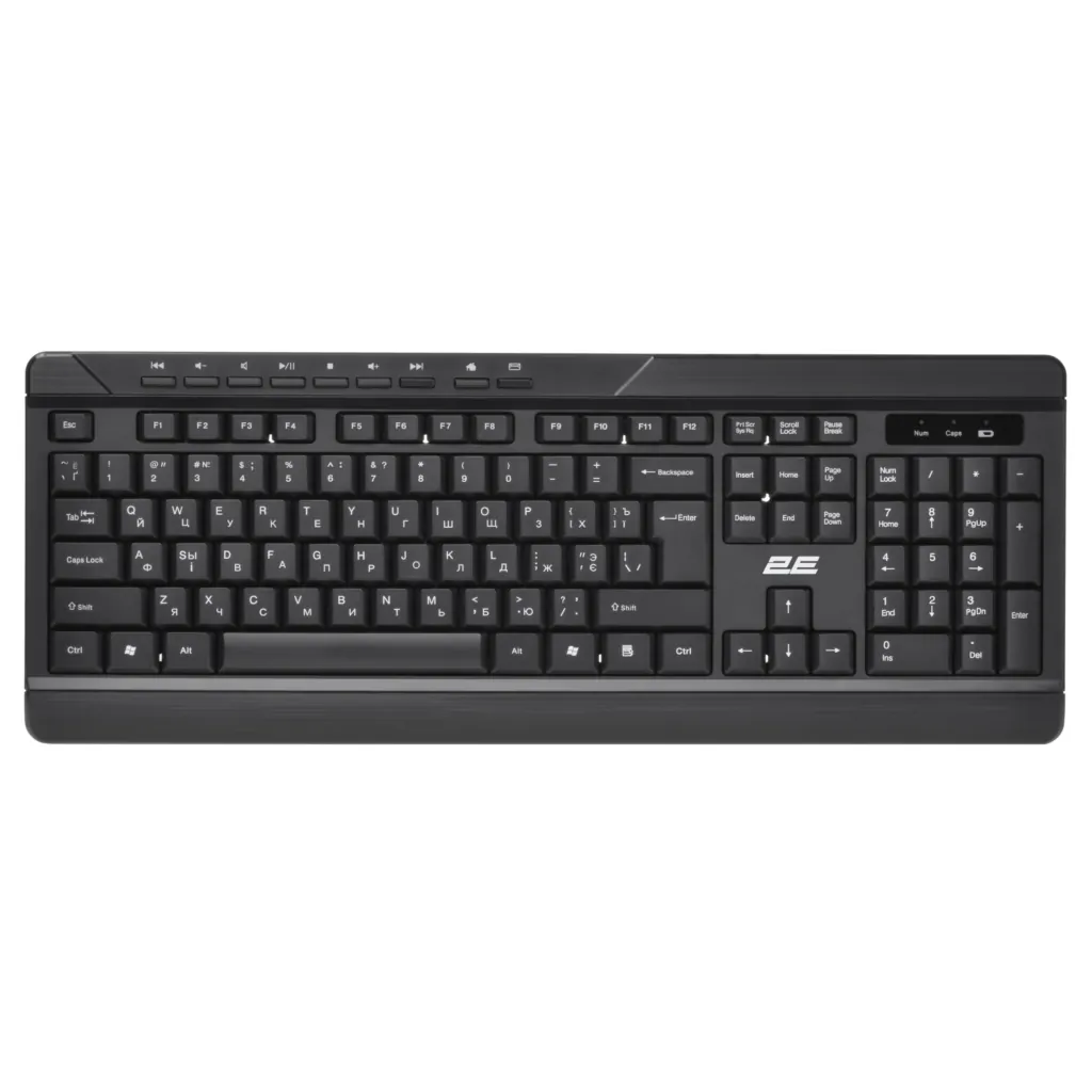 Комплект клавіатура та миша 2E MK410 WL, EN/UK/RU, чорний