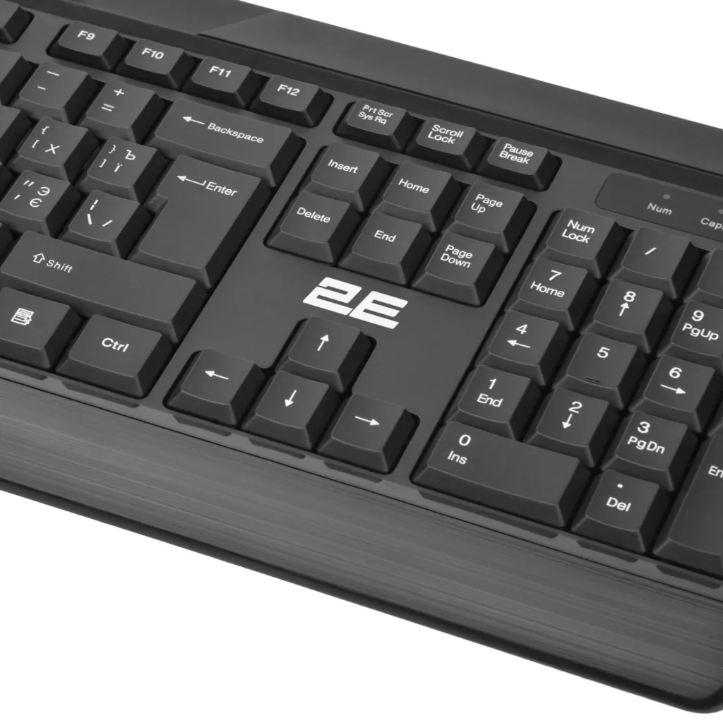 Комплект клавіатура та миша 2E MK410 WL, EN/UK/RU, чорний