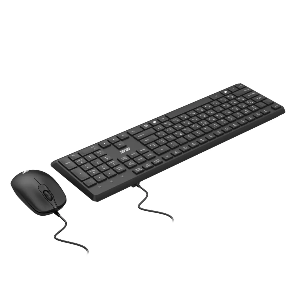 Комплект клавіатура та миша 2E MK405 USB-A, EN/UK/RU, чорний