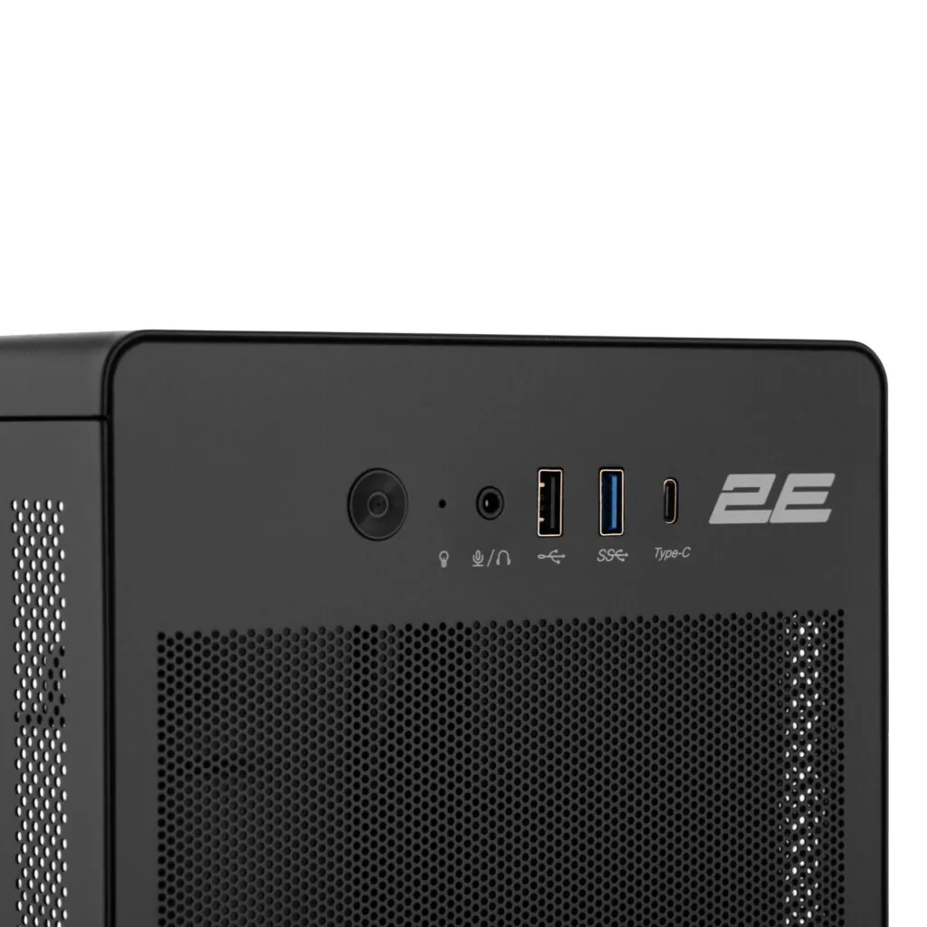Корпус 2E Credo V285B без БП, 1xUSB3.0, 1х USB 2.0, 1xUSB Type-C, 1×120мм, VGA 300мм, mATX, чёрный