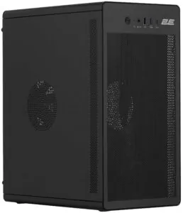 Корпус 2E Credo V285B без БП, 1xUSB3.0, 1х USB 2.0, 1xUSB Type-C, 1×120мм, VGA 300мм, mATX, чёрный