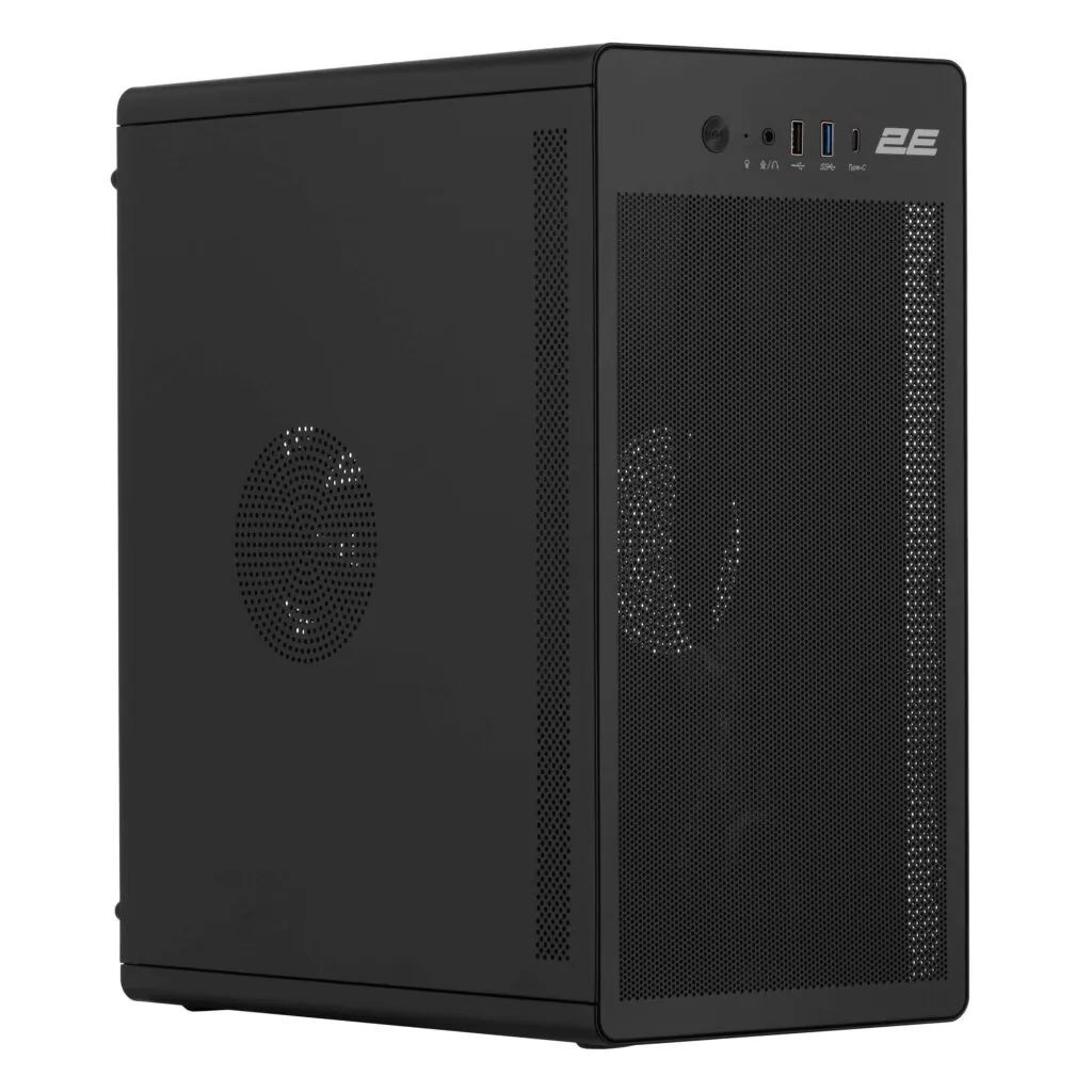 Корпус 2E Credo V285B-400 с БП 2E ATX400, 1xUSB3.0, 1х USB 2.0, 1xUSB Type-C, 1×120мм, VGA 300мм, mATX, чёрный