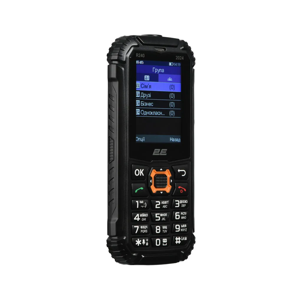 Мобильный телефон 2E R240 2025 2.4″ 2SIM, 2500мА•ч, черный